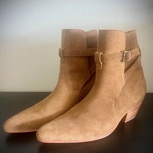 Luxxe MX "Sand Vienna" Suede Cowboy Chelsea Western Boot Size 10 (fit like 9.5)